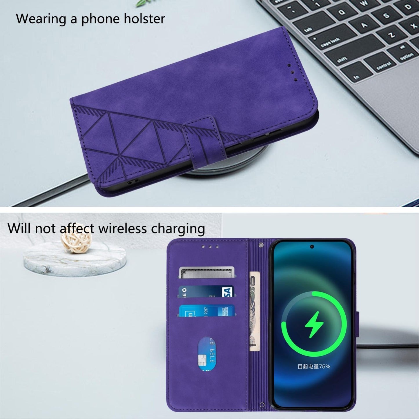 For vivo V50 Global Crossbody 3D Embossed Flip Leather Phone Case(Purple)