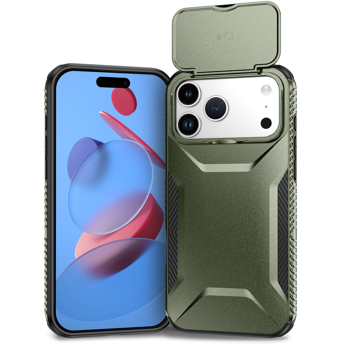 Compatible with iPhone 18 Pro Max Sliding Camshield Phone Case - Alpine Green