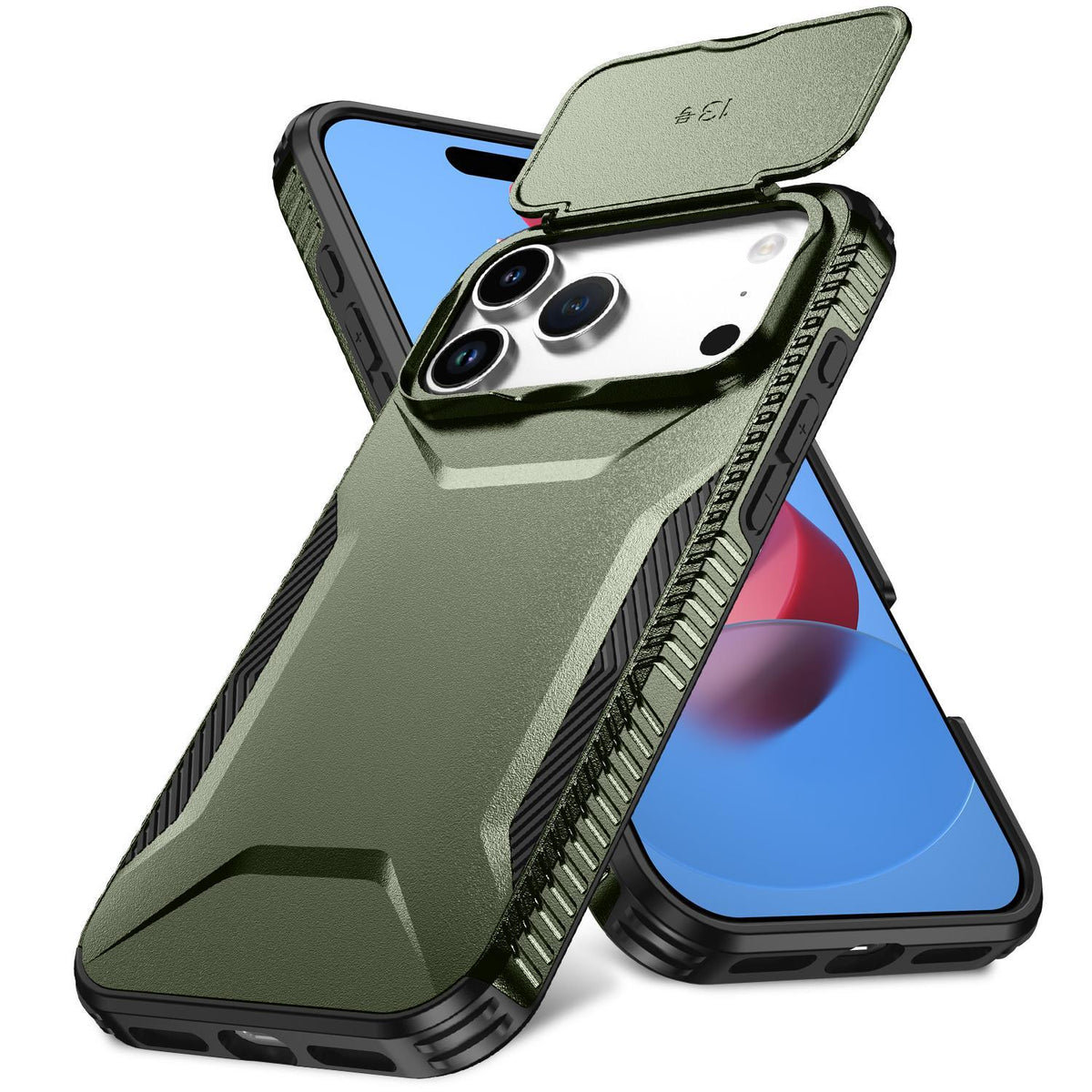 Compatible with iPhone 18 Pro Max Sliding Camshield Phone Case - Alpine Green
