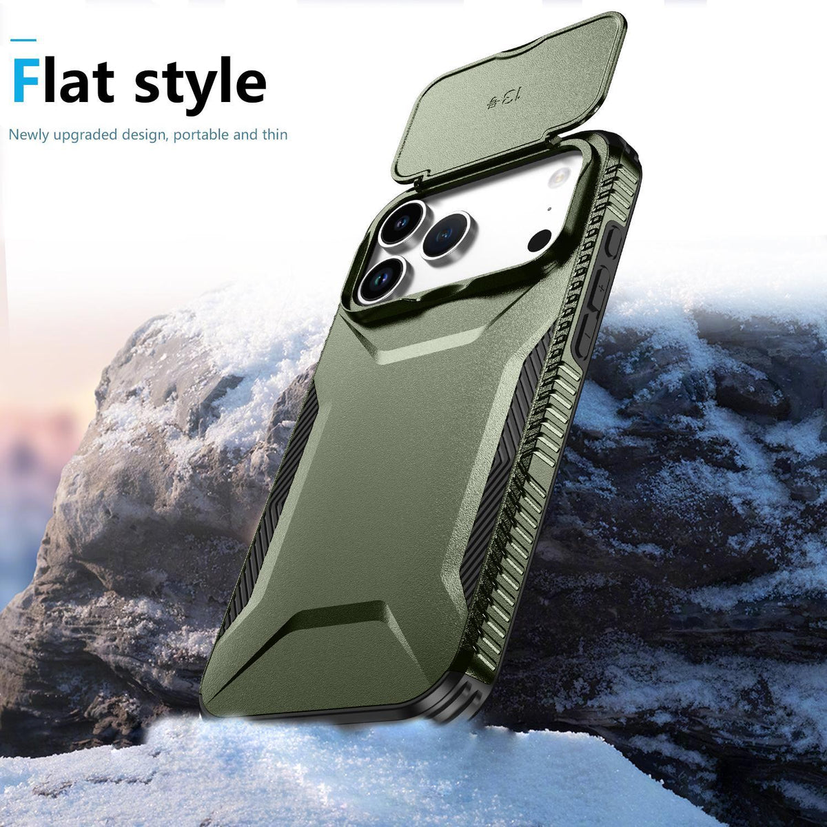 Compatible with iPhone 18 Pro Max Sliding Camshield Phone Case - Alpine Green