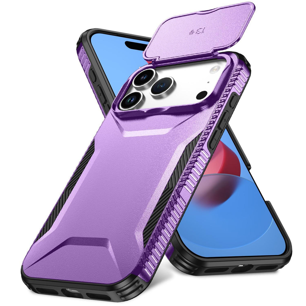 Compatible with iPhone 18 Pro Max Sliding Camshield Phone Case - Purple
