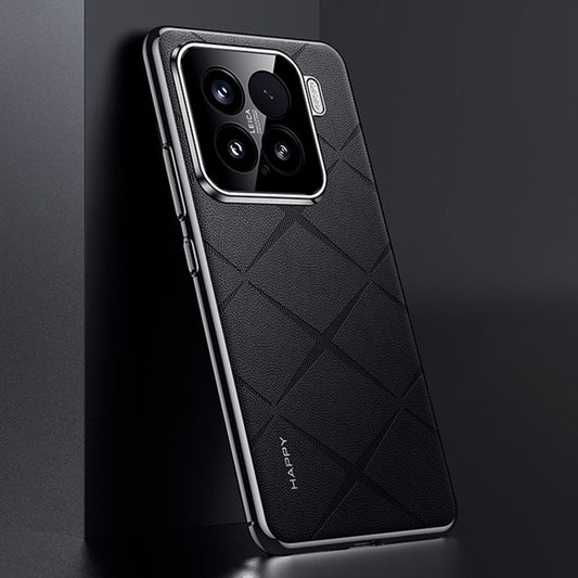 For Xiaomi 15 Plain Leather PC Phone Case(Black)