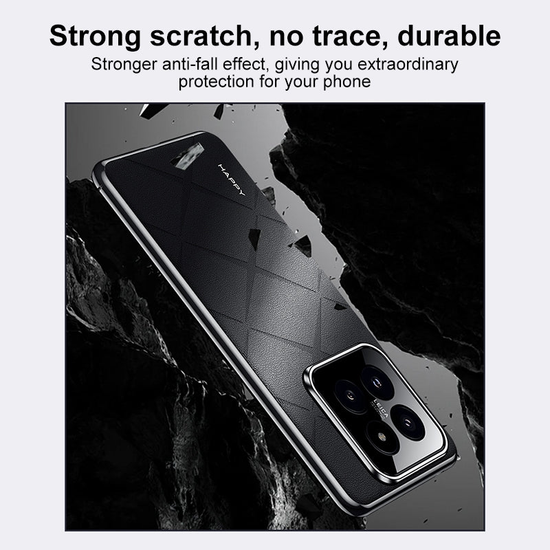 For Xiaomi 15 Pro Plain Leather PC Phone Case(Black)