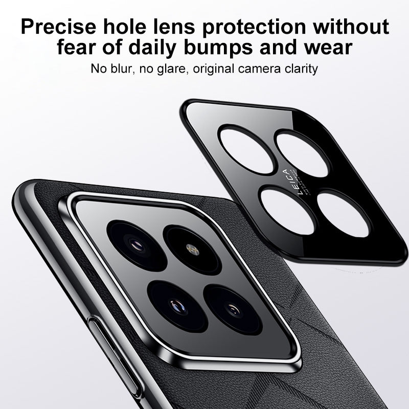 For Xiaomi 15 Pro Plain Leather PC Phone Case(Black)
