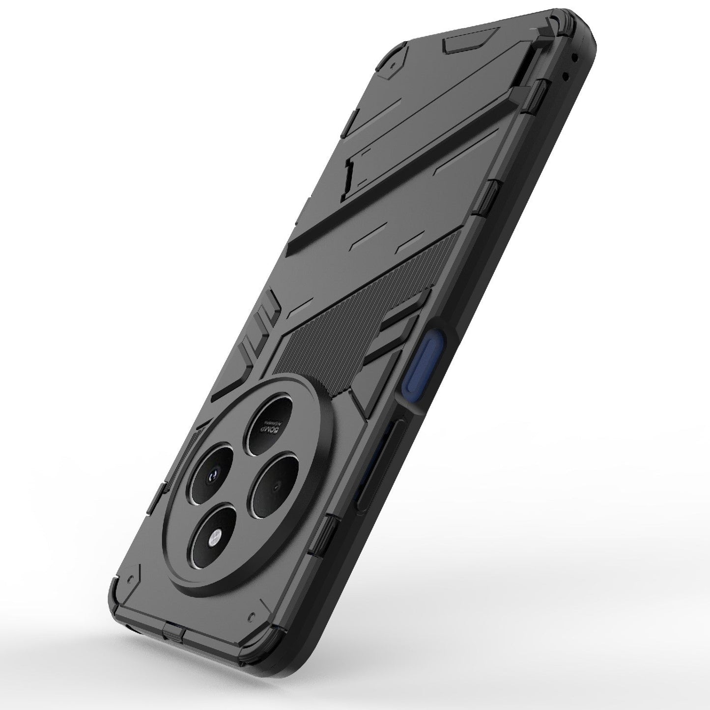 For Redmi 14C 4G Global Punk Armor 2 in 1 PC + TPU Phone Case with Holder(Black)