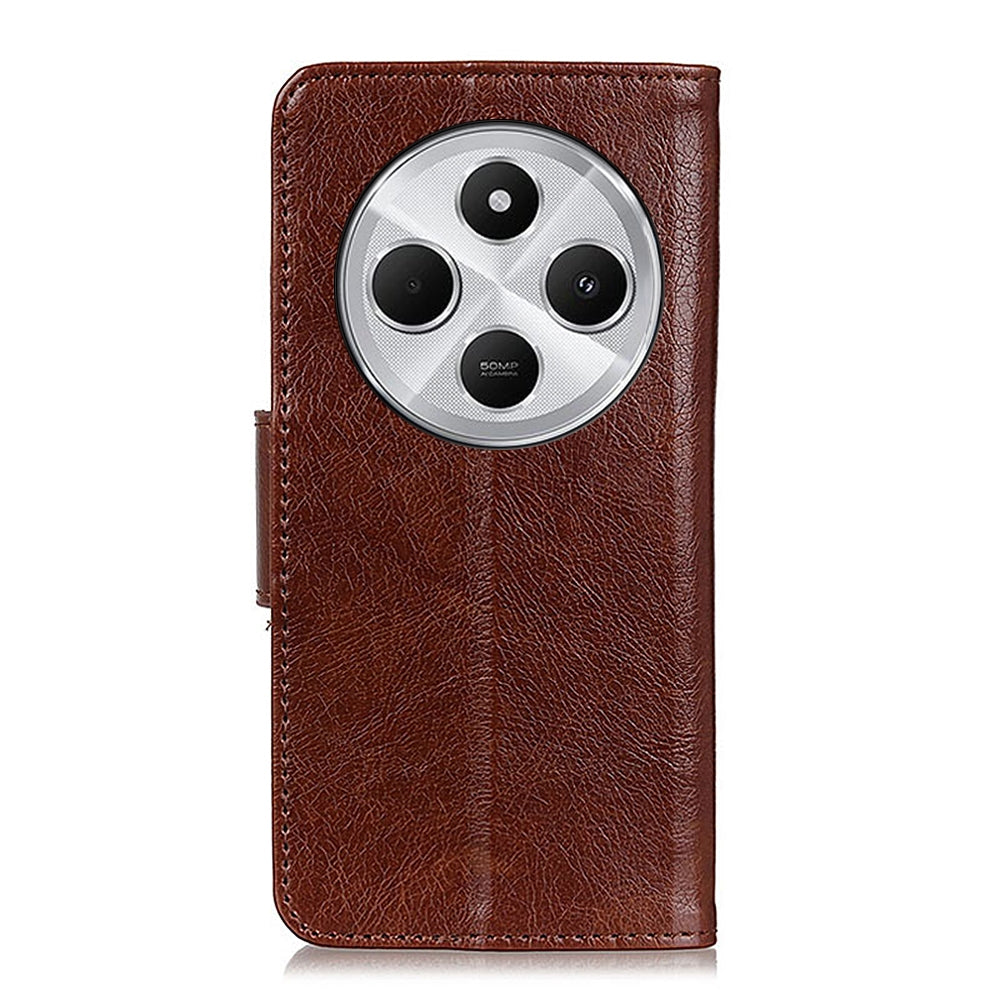 For Redmi 14C 4G Nappa Texture Horizontal Flip Leather Phone Case(Brown)