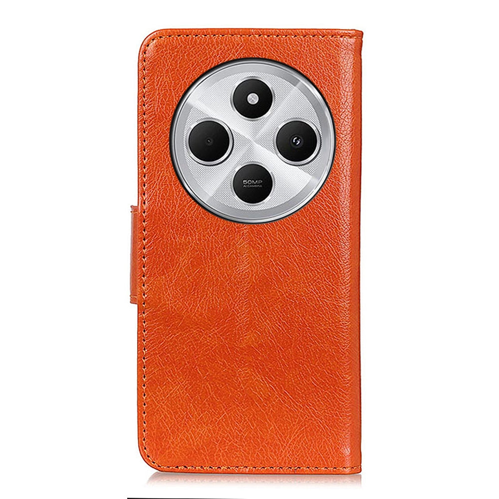 For Redmi 14C 4G Nappa Texture Horizontal Flip Leather Phone Case(Orange)