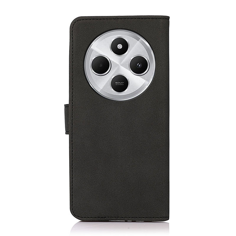 For Redmi 14C 4G KHAZNEH Matte Texture Leather Phone Case(Black)