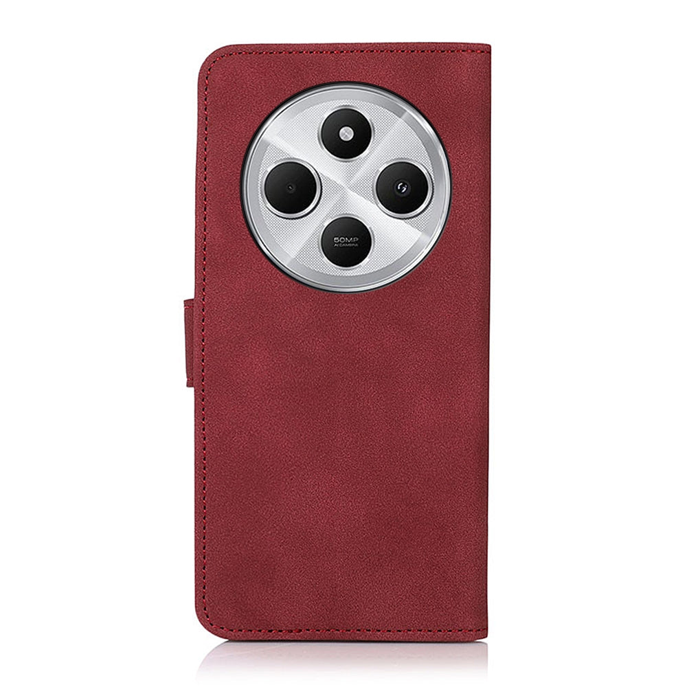 For Redmi 14C 4G KHAZNEH Matte Texture Leather Phone Case(Red)