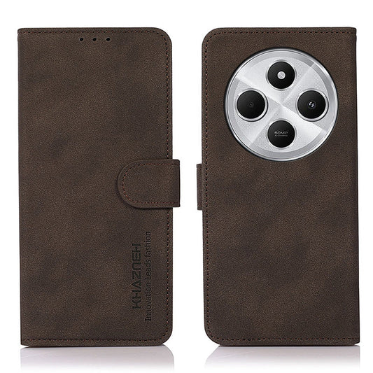 For Redmi 14C 4G KHAZNEH Matte Texture Leather Phone Case(Brown)