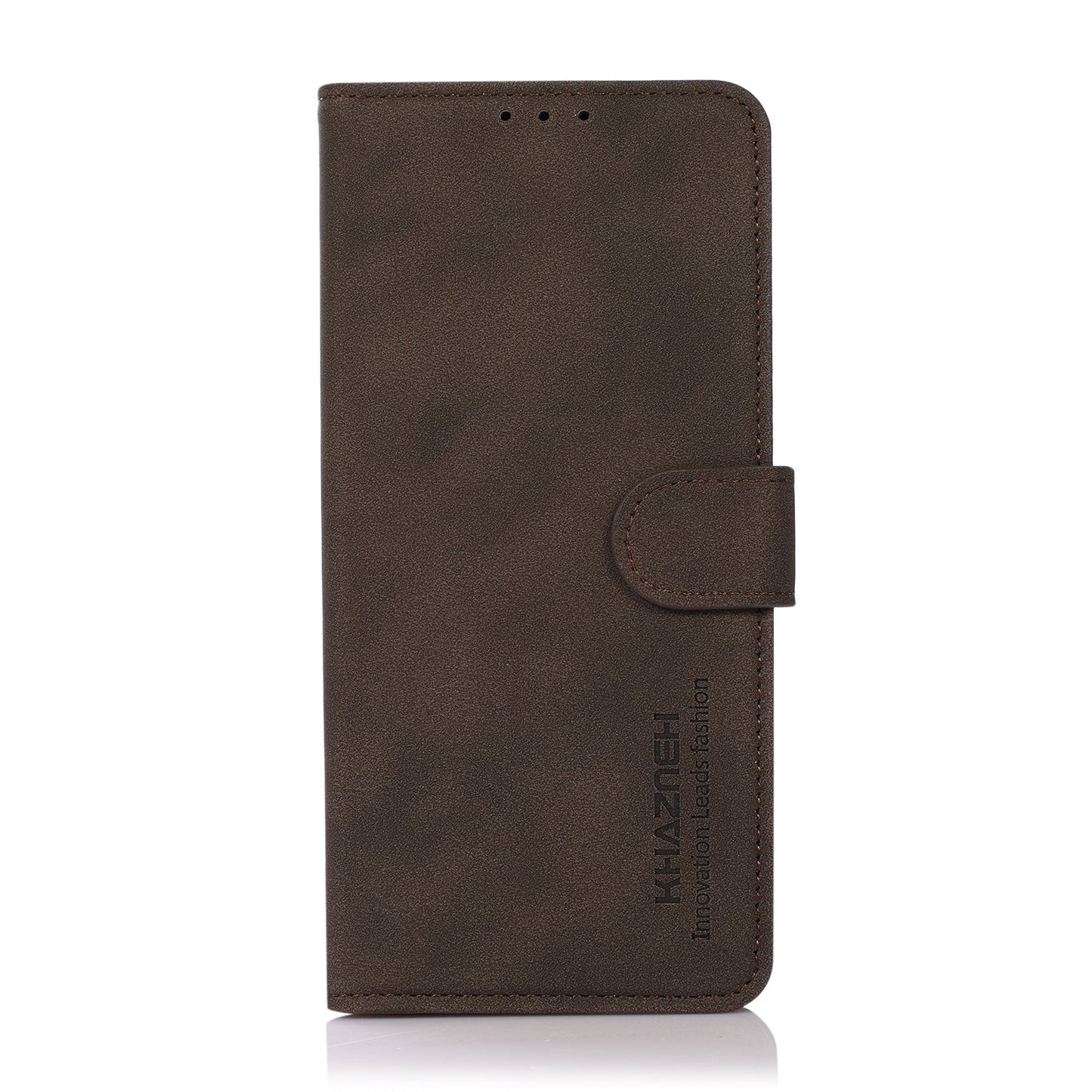 For Redmi 14C 4G KHAZNEH Matte Texture Leather Phone Case(Brown)