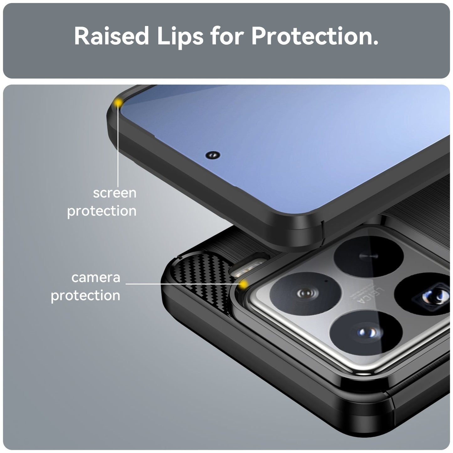 For Xiaomi 15 Pro Carbon Fiber Brushed Texture TPU Phone Case(Black)