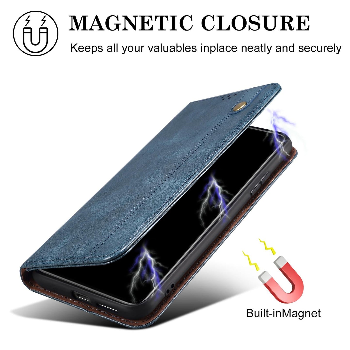 For Samsung Galaxy S25 Edge 5G Oil Wax Crazy Horse Texture Leather Phone Case(Blue)