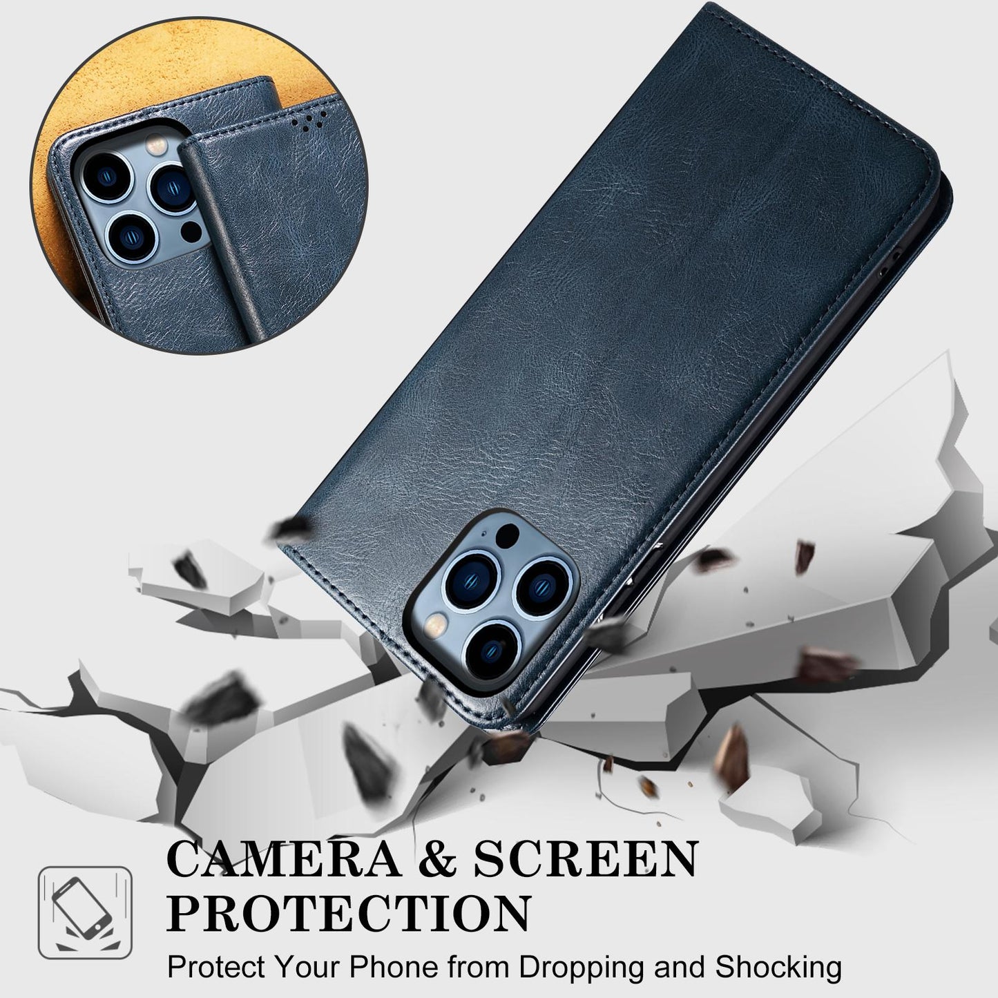 For Samsung Galaxy S25 Edge 5G Oil Wax Crazy Horse Texture Leather Phone Case(Blue)