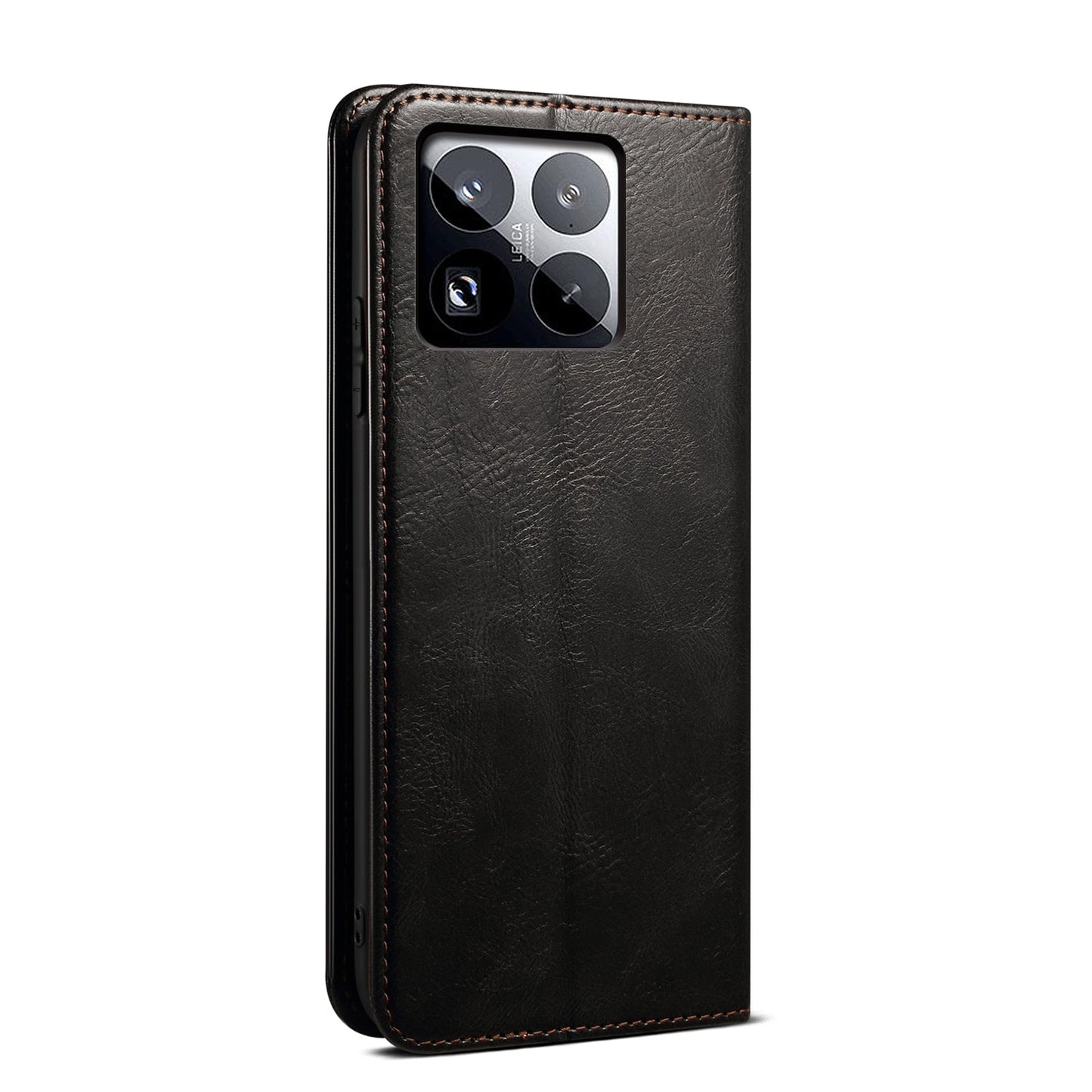 For Xiaomi 15 Pro Oil Wax Crazy Horse Texture Leather Phone Case(Black)