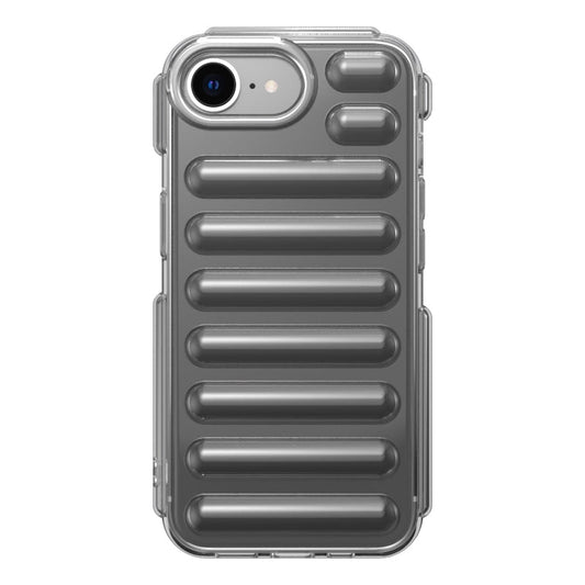 For iPhone 16e Capsule Series Candy Color TPU Phone Case(Transparent Grey)
