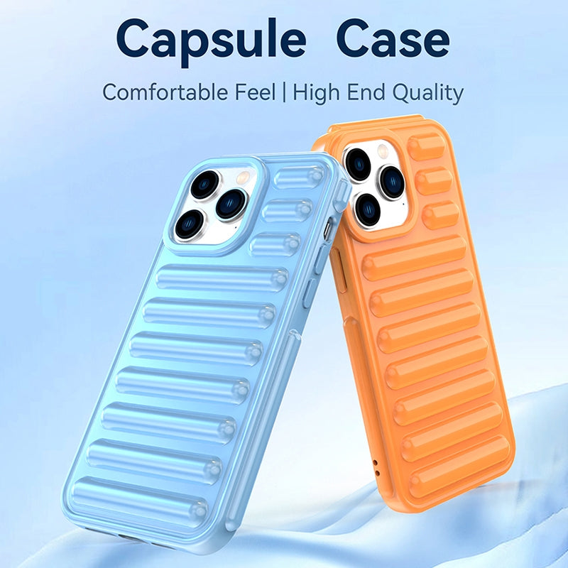 For iPhone 16e Capsule Series Candy Color TPU Phone Case(Purple)
