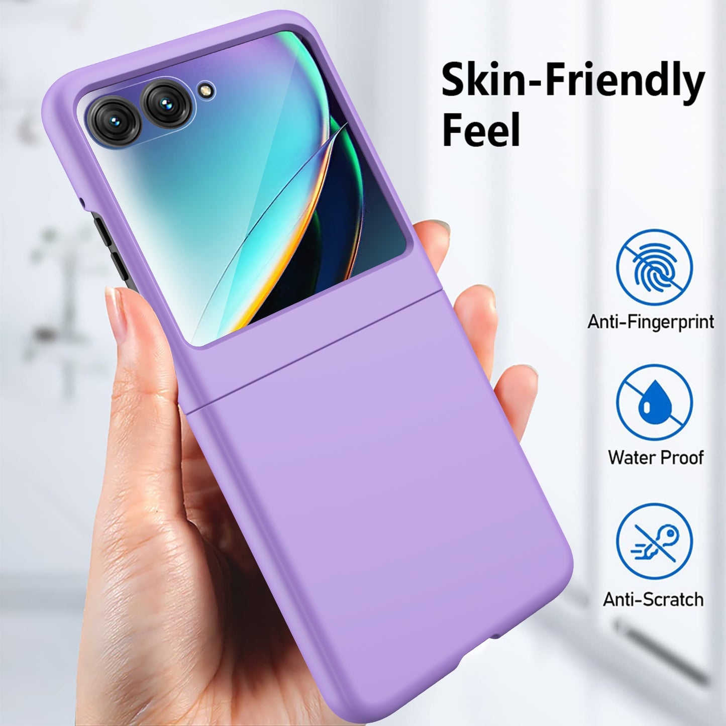 For Motorola Razr 50 Ultra Skin Feel Oil Spray Integrated PC Phone Case(Gold)