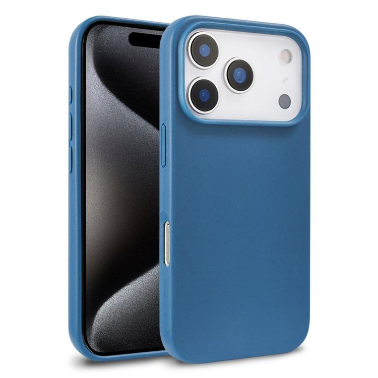Compatible with iPhone 18 Pro Max Wheat Straw TPU Phone Case - Blue