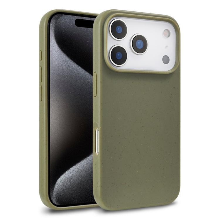 Compatible with iPhone 18 Pro Max Wheat Straw TPU Phone Case - Army Green