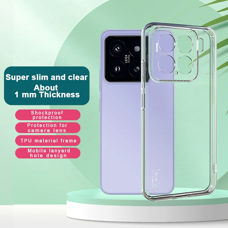 For Xiaomi 15 imak UX-5 Series Super Slim Transparent Shockproof TPU Protective Case(Transparent)