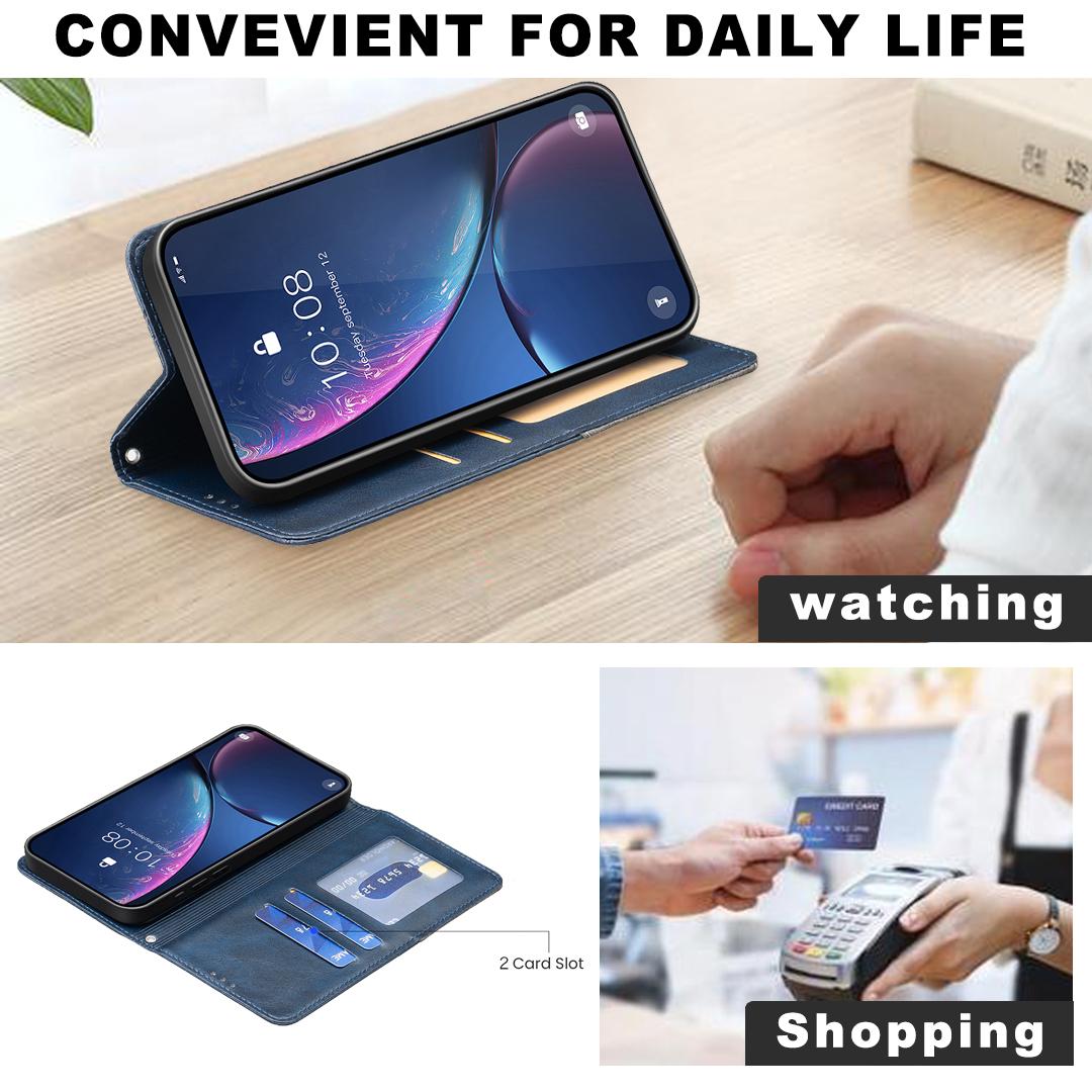For Samsung Galaxy S25 Edge 5G Rhombus Texture Magnetic Leather Phone Case(Blue)
