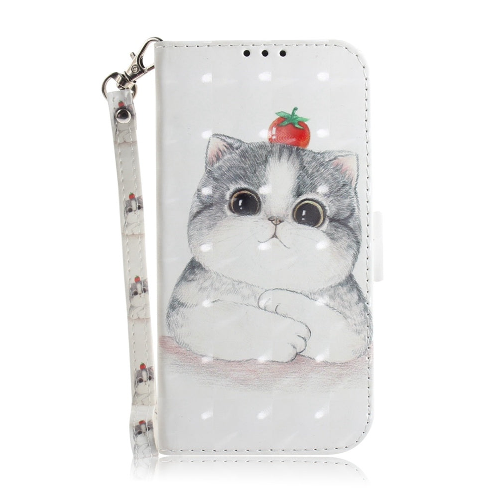 For Xiaomi 15 3D Colored Flip Leather Phone Case(Cute Cat)
