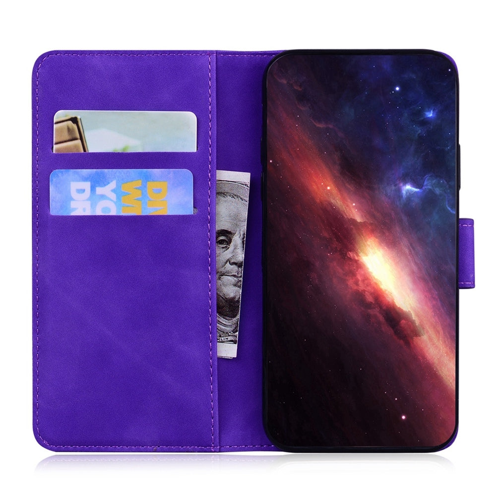 For Redmi 14C 4G Skin Feel Pure Color Flip Leather Phone Case(Purple)