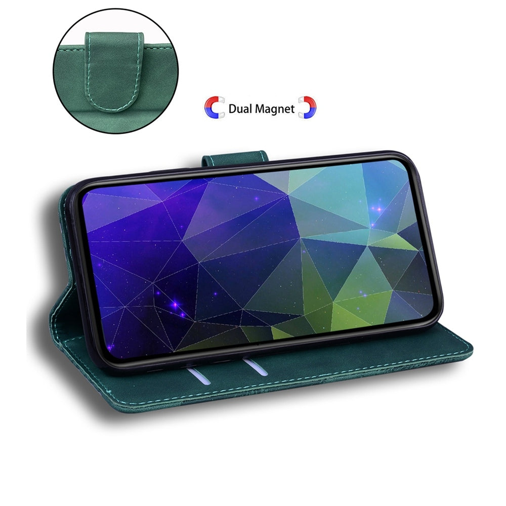 For Redmi 14C 4G Skin Feel Pure Color Flip Leather Phone Case(Green)