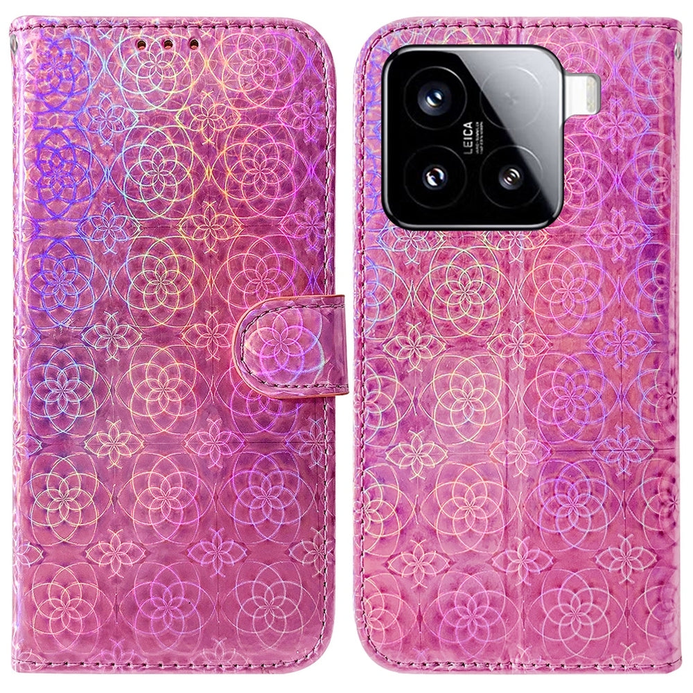 For Xiaomi 15 Colorful Magnetic Buckle Leather Phone Case(Pink)
