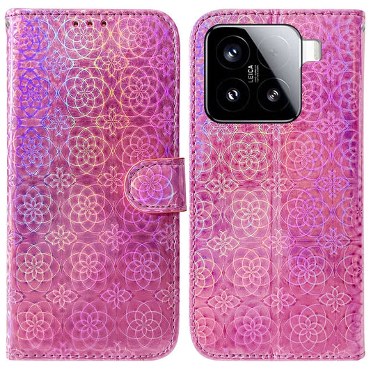 For Xiaomi 15 Colorful Magnetic Buckle Leather Phone Case(Pink)