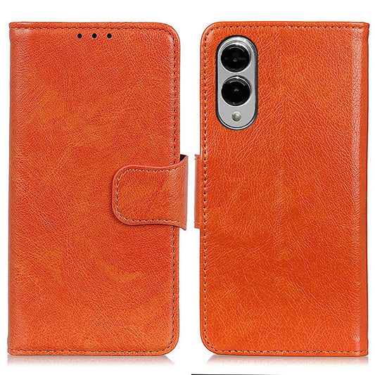 For Samsung Galaxy S25 Edge 5G Nappa Texture Horizontal Flip Leather Phone Case(Orange)