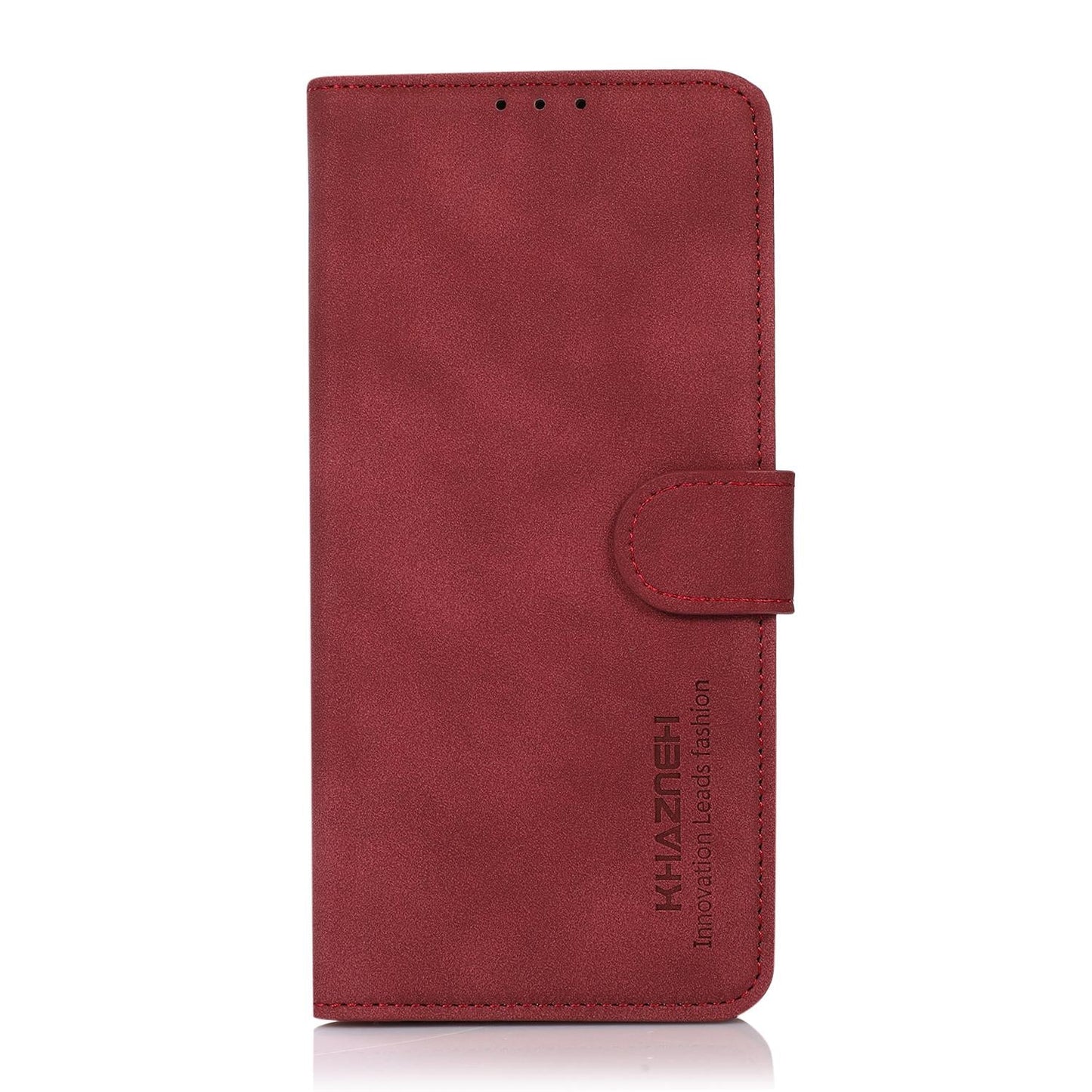 For Samsung Galaxy S25 Edge 5G KHAZNEH Matte Texture Leather Phone Case(Red)