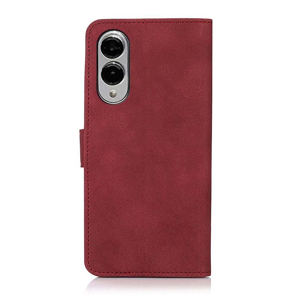For Samsung Galaxy S25 Edge 5G KHAZNEH Matte Texture Leather Phone Case(Red)