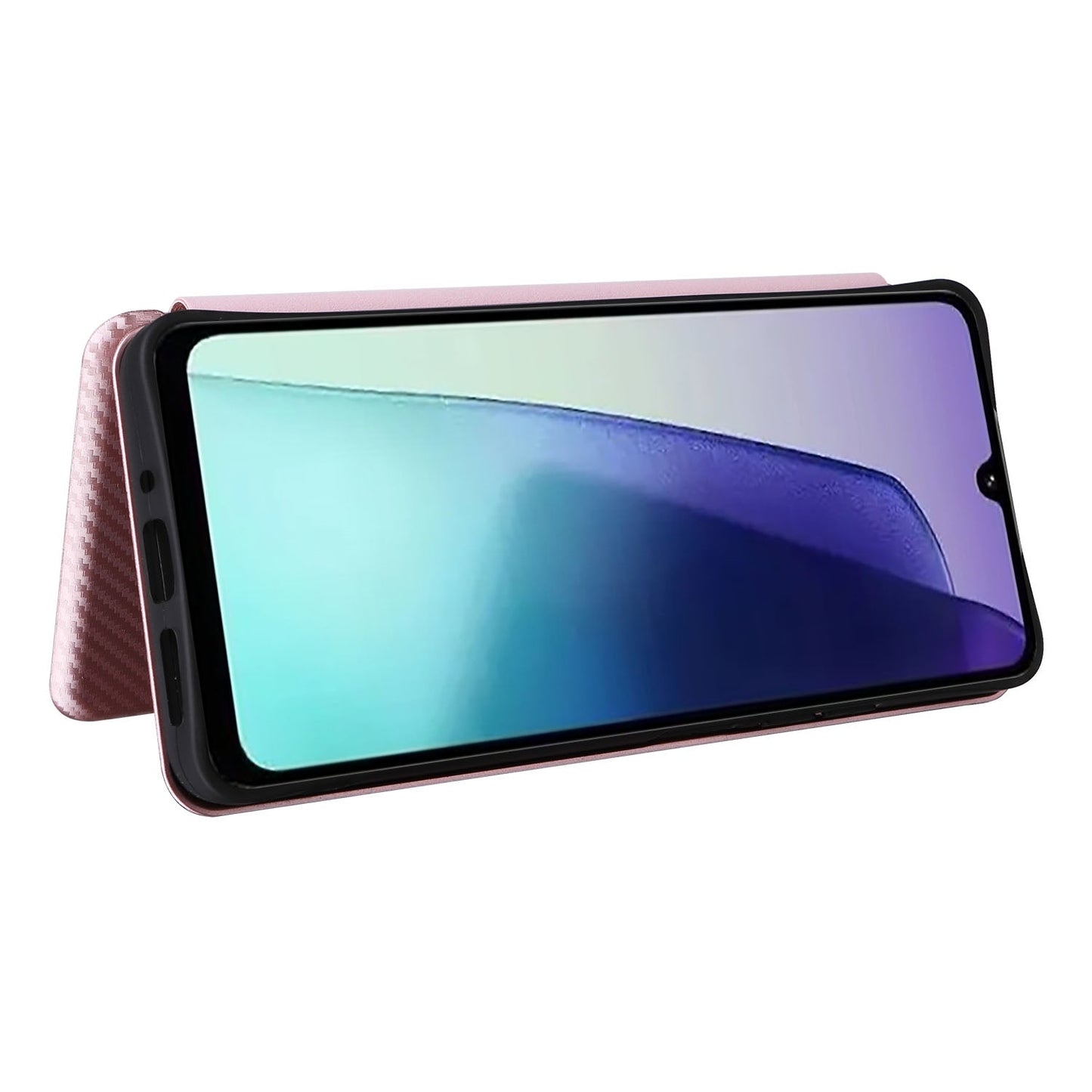 For Redmi 14C Carbon Fiber Texture Flip Leather Phone Case(Pink)