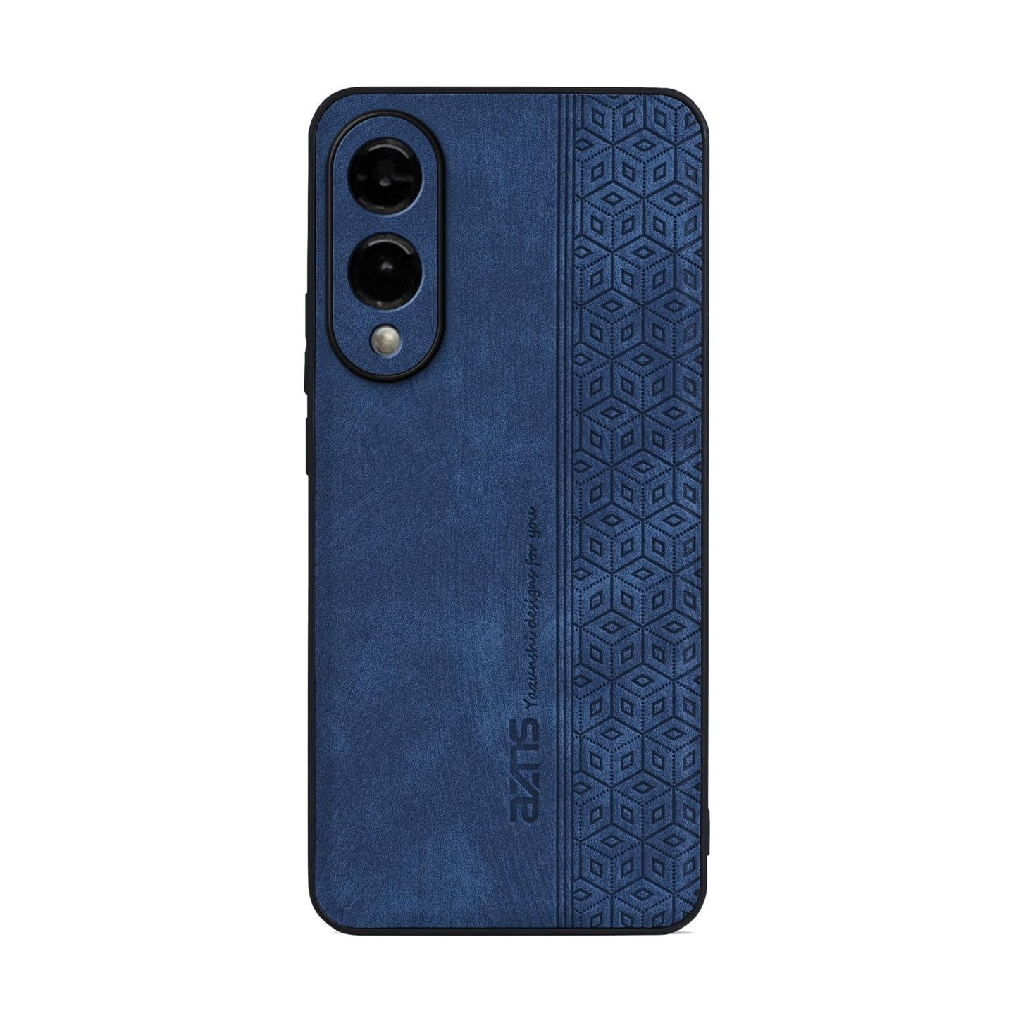 For Samsung Galaxy S25 Edge 5G AZNS 3D Embossed Skin Feel Phone Case(Sapphire Blue)