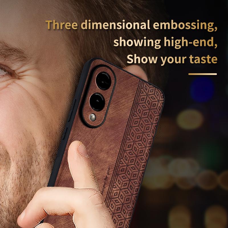 For Samsung Galaxy S25 Edge 5G AZNS 3D Embossed Skin Feel Phone Case(Sapphire Blue)