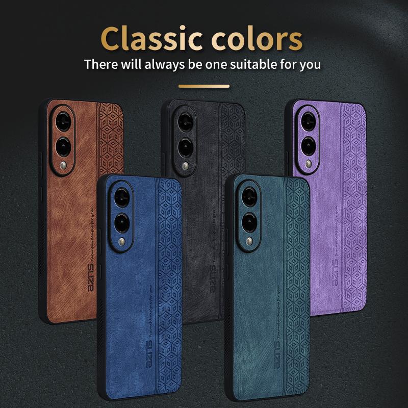 For Samsung Galaxy S25 Edge 5G AZNS 3D Embossed Skin Feel Phone Case(Sapphire Blue)