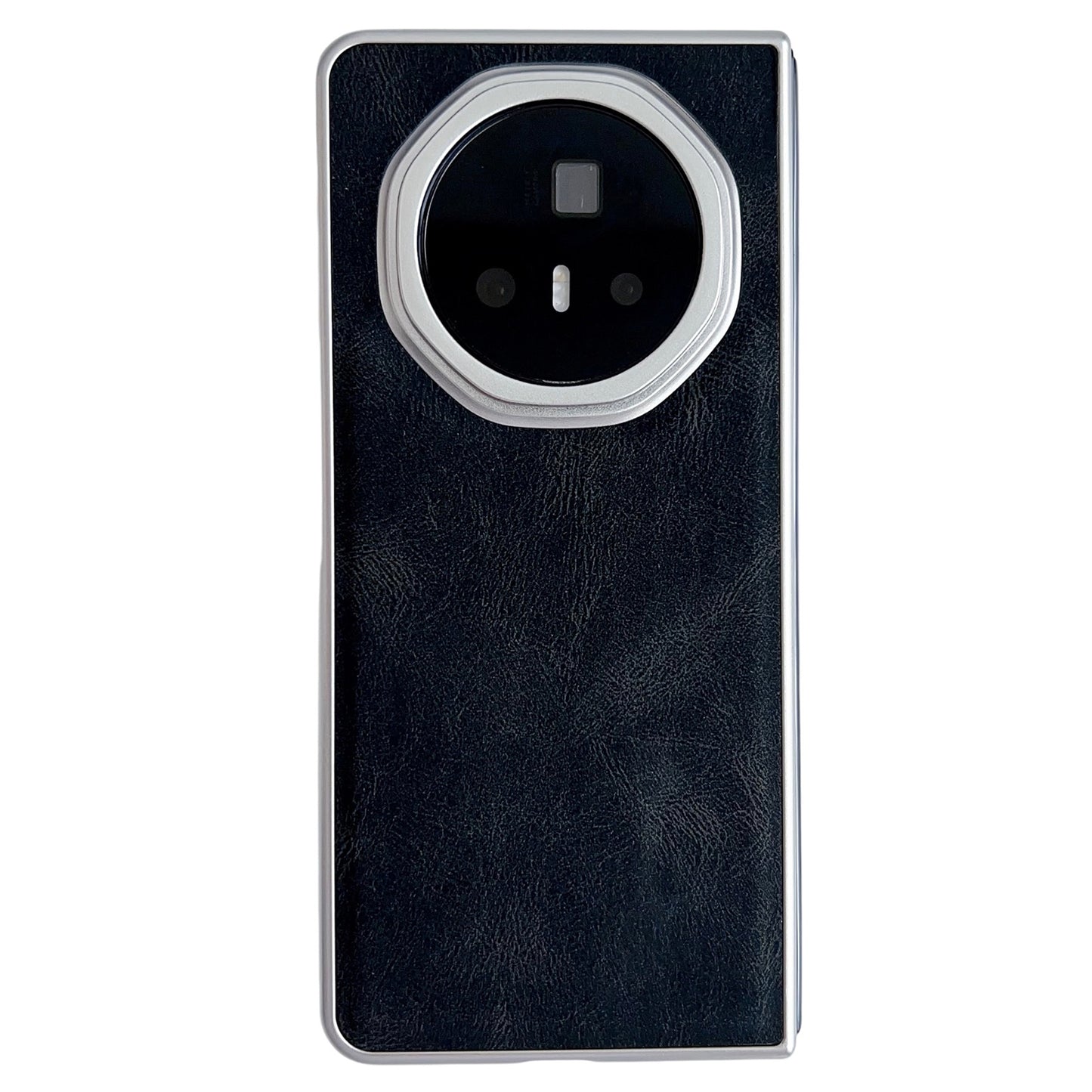 For Honor Magic V3 Metallic Paint Skin Feel Leather Phone Case(Black)