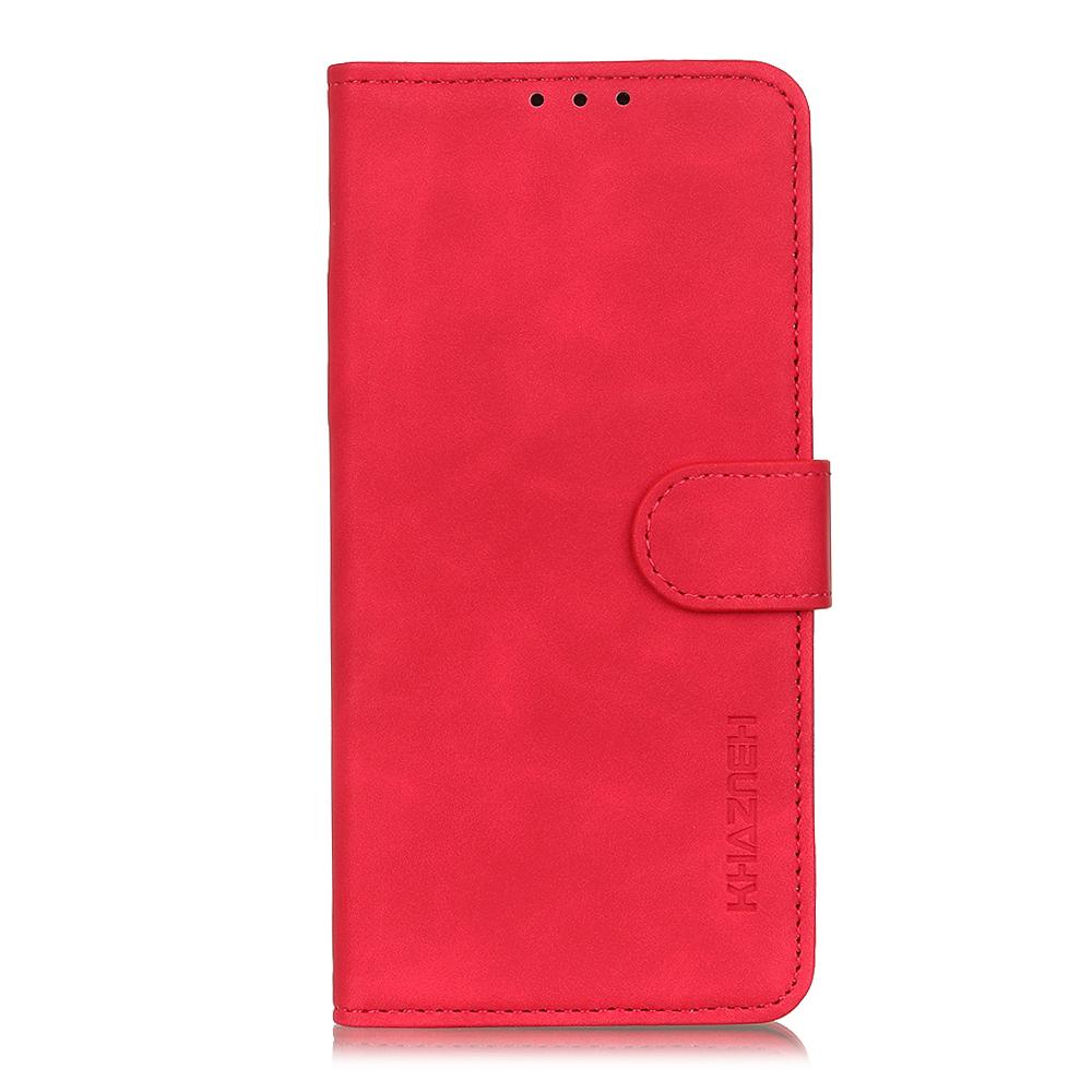 For Samsung Galaxy S25 Edge 5G KHAZNEH Retro Texture Horizontal Flip Leather Phone Case(Red)