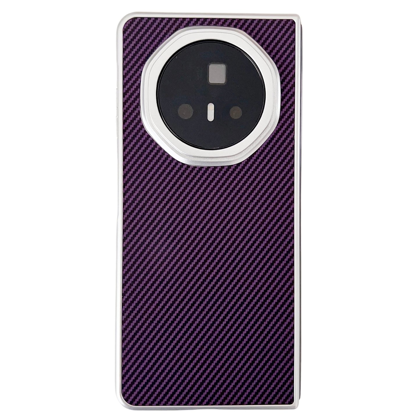 For Honor Magic V3 Carbon Fiber Leather Grain Kevlar Folding Phone Case(Purple)