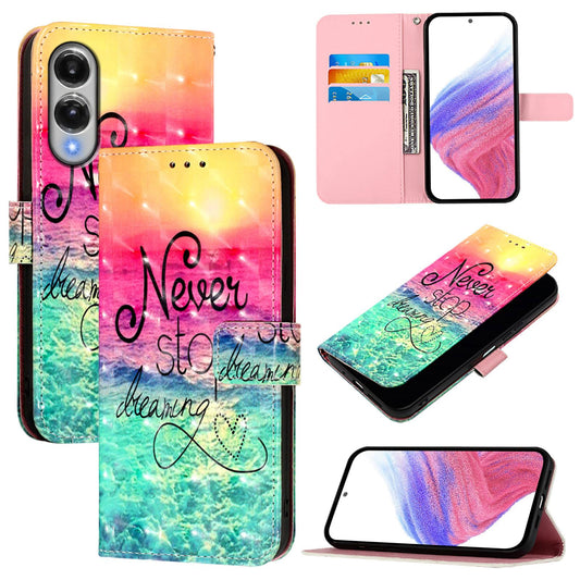 For Samsung Galaxy S25 Edge 5G 3D Painting Horizontal Flip Leather Phone Case(Chasing Dreams)