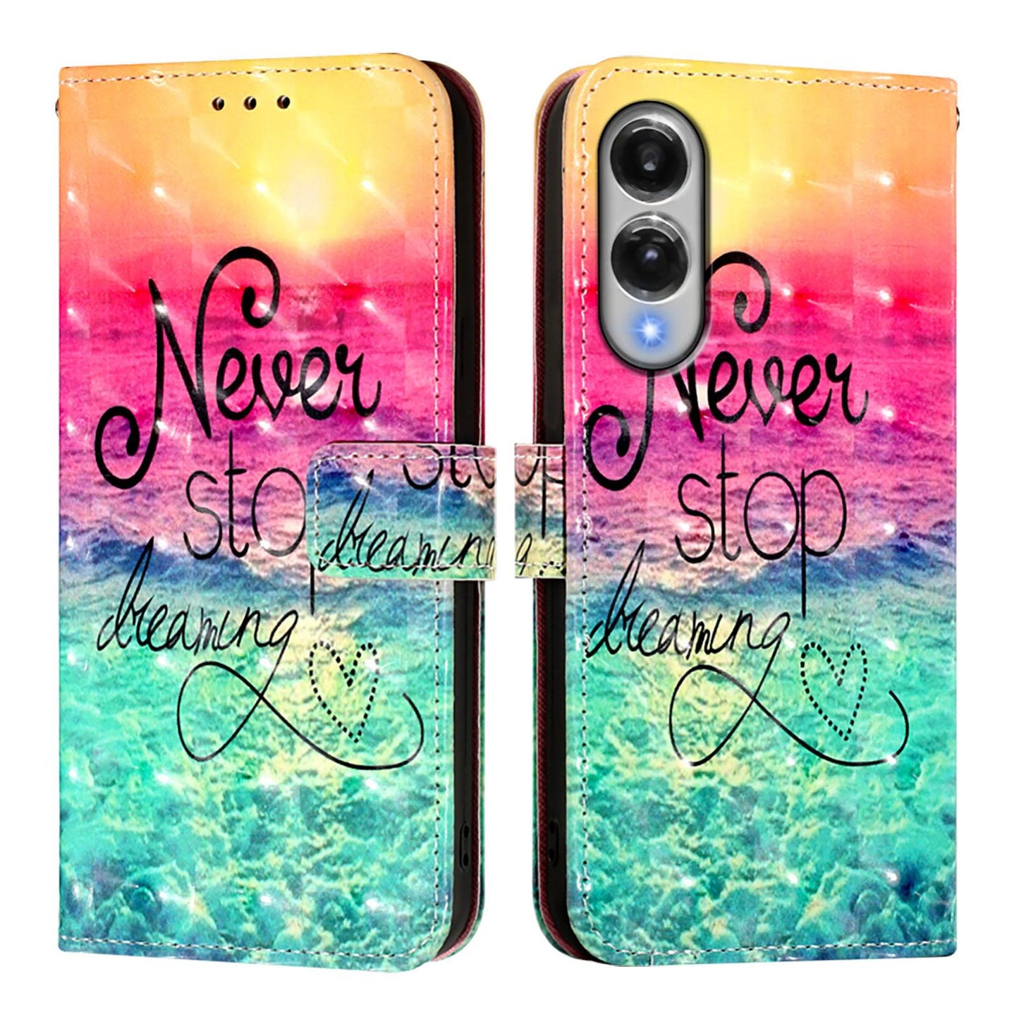 For Samsung Galaxy S25 Edge 5G 3D Painting Horizontal Flip Leather Phone Case(Chasing Dreams)