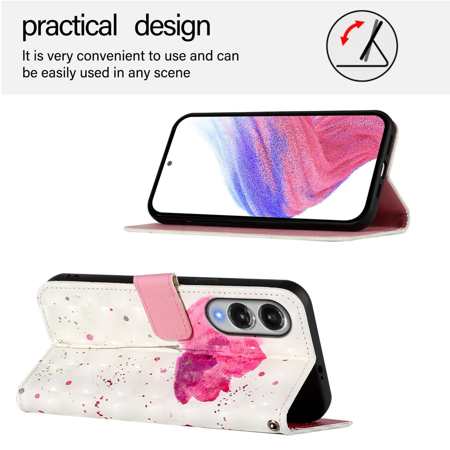 For Samsung Galaxy S25 Edge 5G 3D Painting Horizontal Flip Leather Phone Case(Flower)