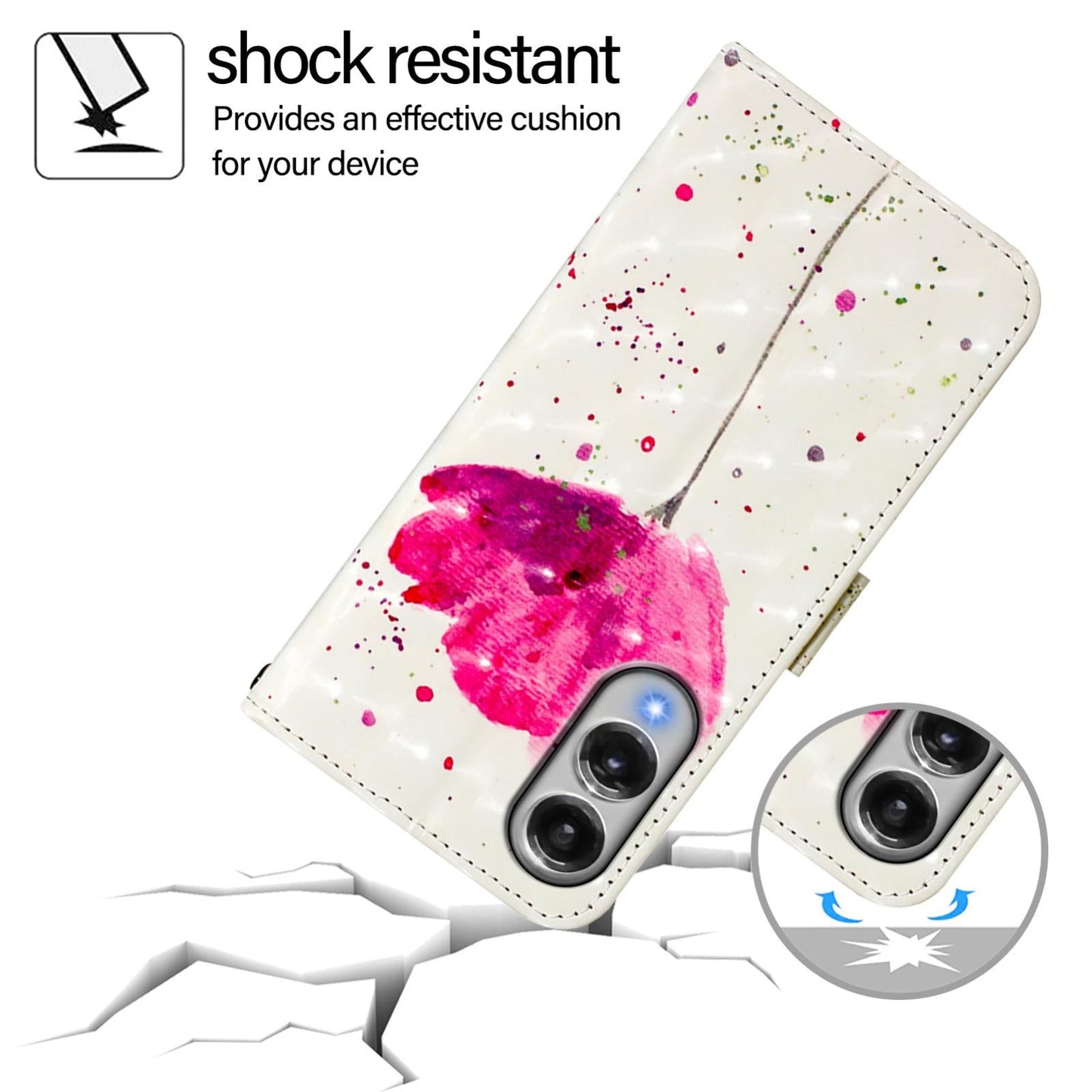 For Samsung Galaxy S25 Edge 5G 3D Painting Horizontal Flip Leather Phone Case(Flower)