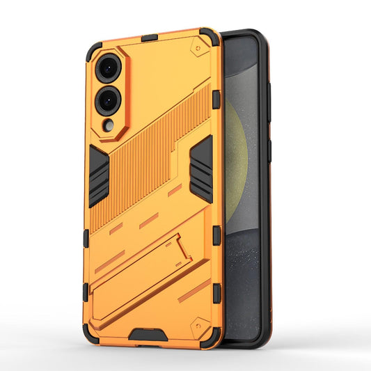 For Samsung Galaxy S25 Edge 5G Punk Armor 2 in 1 PC + TPU Shockproof Phone Case with Invisible Holder(Orange)