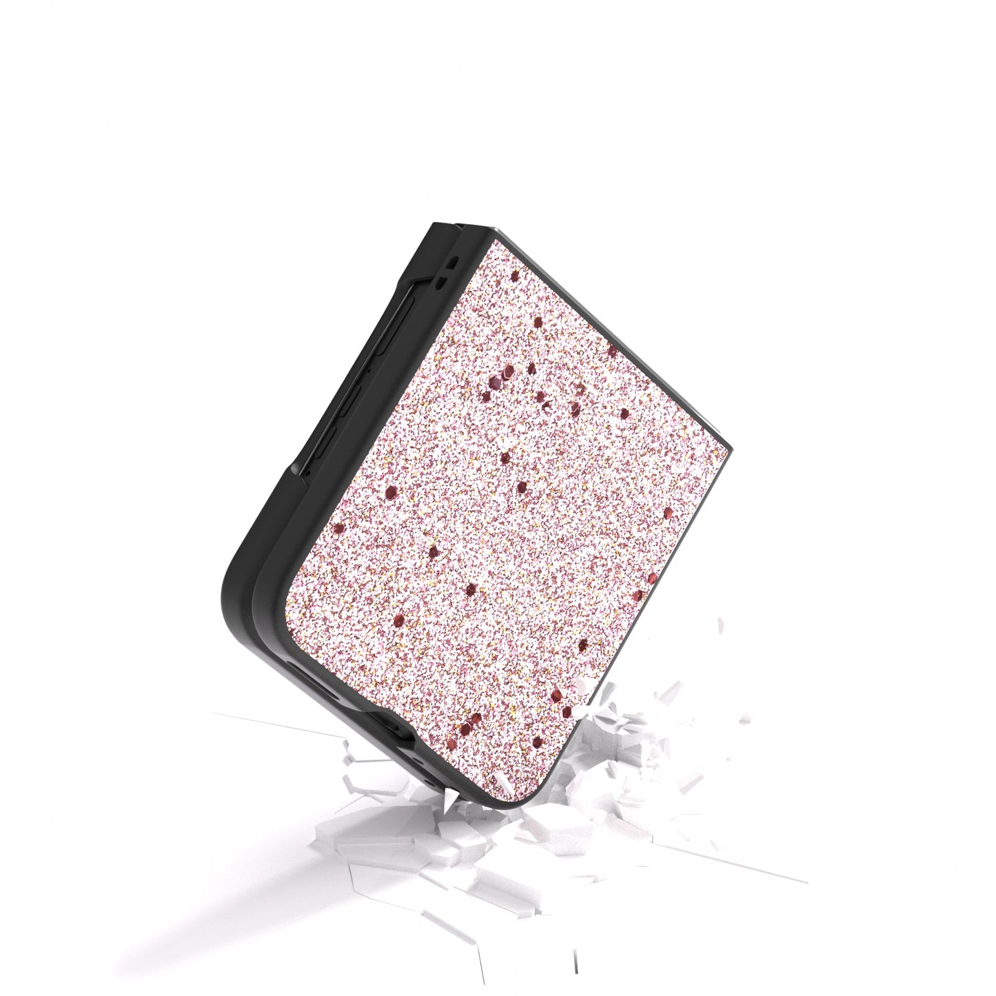 For Motorola Razr 50 Ultra Glitter Full Coverage PU + PC Phone Case(Pink)