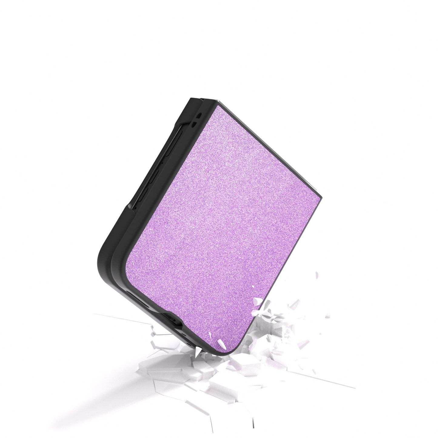 For Motorola Razr 50 Ultra Glitter Full Coverage PU + PC Phone Case(Purple)