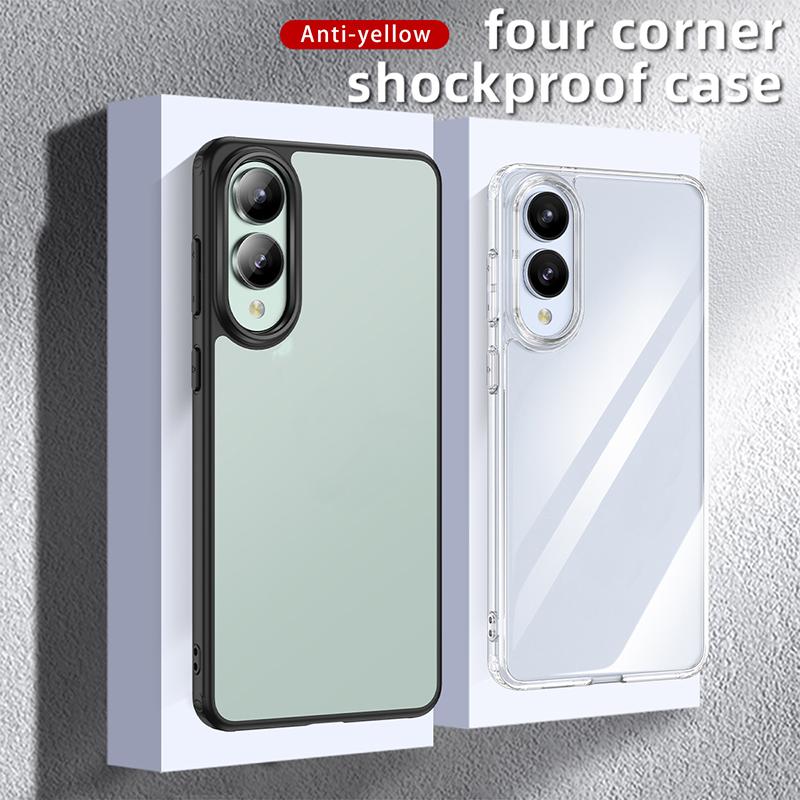 For Samsung Galaxy S25 Edge 5G Armor Clear TPU Hybrid PC Phone Case(Matte Black)