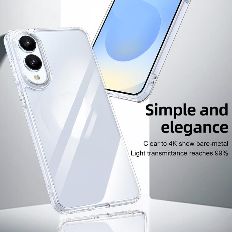 For Samsung Galaxy S25 Edge 5G Armor Clear TPU Hybrid PC Phone Case(Matte Black)